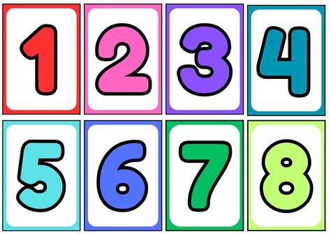 Printable Numbers Flashcards