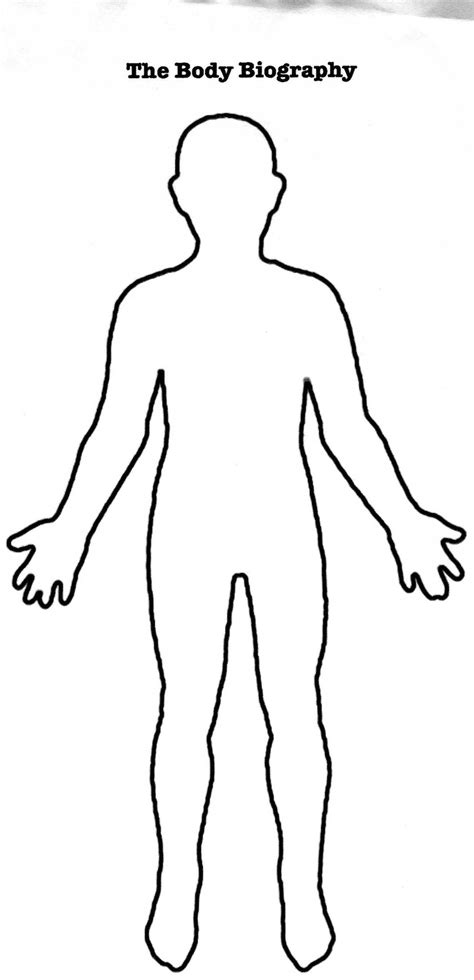 Printable Outline Of Human Body