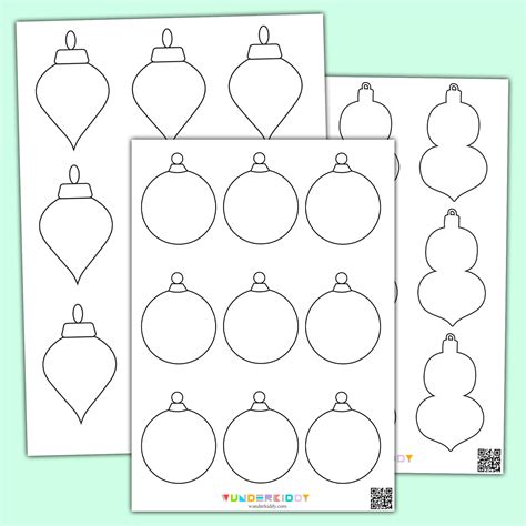 Printable Paper Christmas Tree Ornaments