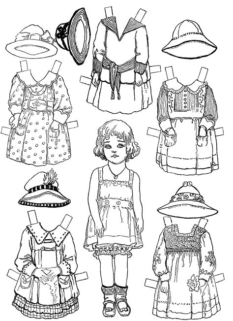 Printable Paper Doll Coloring Pages