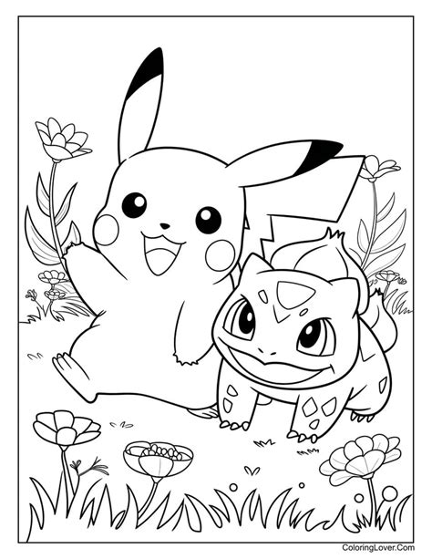 Printable Pikachu Coloring Page