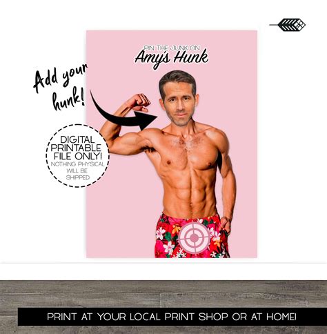 Printable Pin The Junk On The Hunk