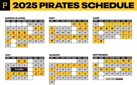 Printable Pirates Schedule