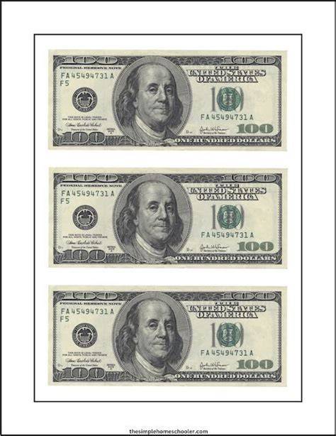 Printable Prop Money Front And Back 100 Dollar Bill