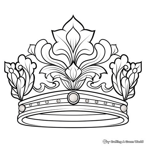 Printable Queen Crown Coloring Page