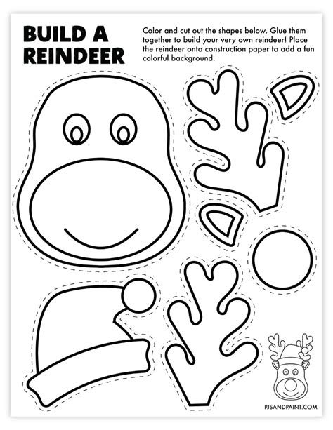 Printable Reindeer Craft Template