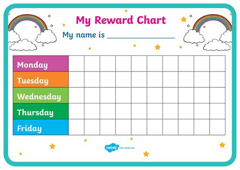 Printable Reward Chart Template