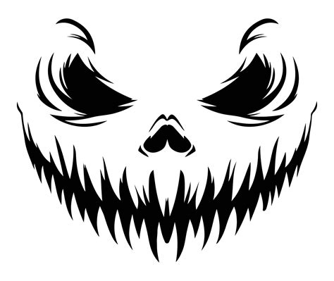 Printable Scary Pumpkin Faces