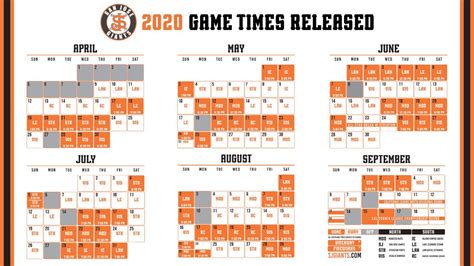 Printable Sf Giants Schedule
