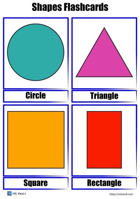 Printable Shapes Flashcards