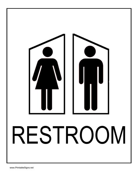 Printable Signs For Bathroom
