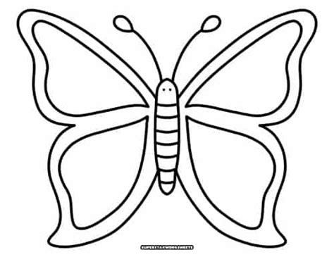 Printable Simple Butterfly Outline
