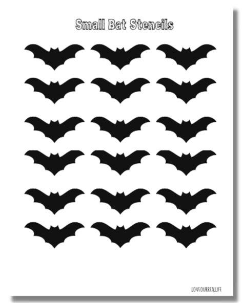Printable Small Bats