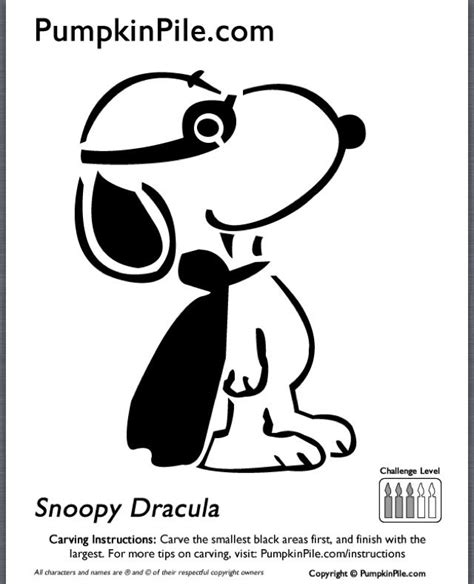 Printable Snoopy Pumpkin Carving Template