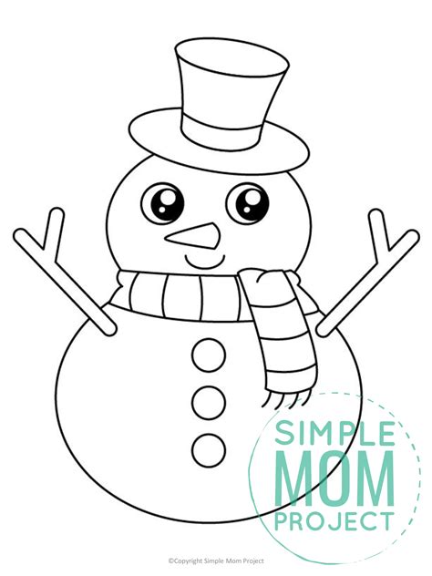 Printable Snowman Template Free