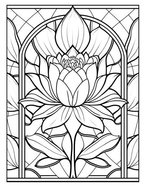 Printable Stained Glass Coloring Pages