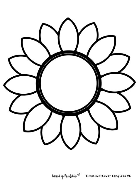 Printable Sunflower Template