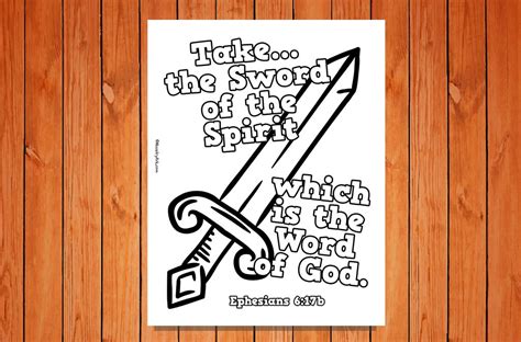 Printable Sword Of The Spirit Craft