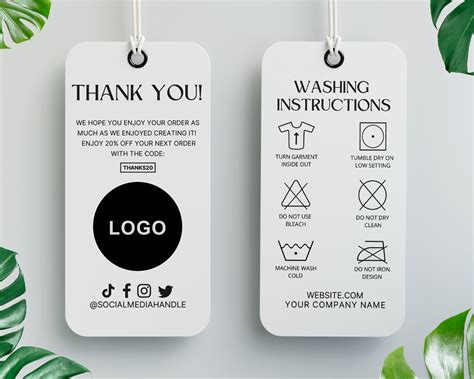 Printable Tags And Labels For Clothing Items