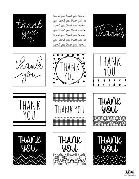 Printable Thank You Labels