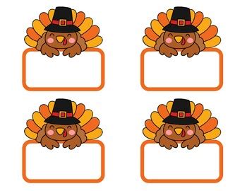 Printable Turkey Name Tags
