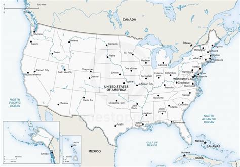 Printable Us Map With Major Cities