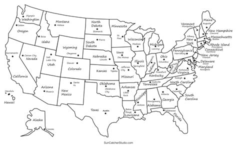 Printable Usa State Map