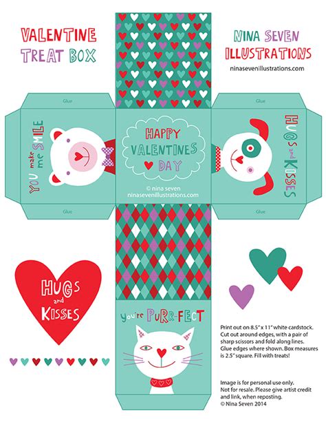 Printable Valentine Box Templates