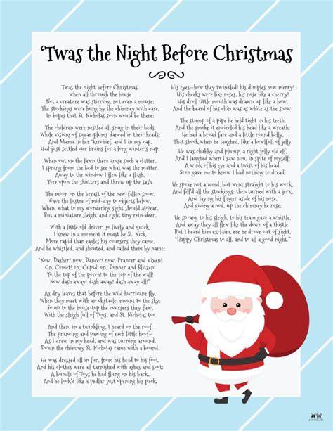 Printable Version Of The Night Before Christmas