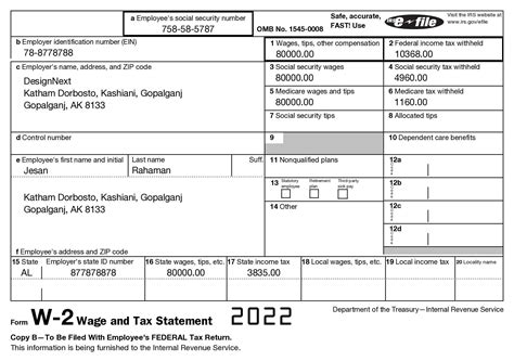 Printable W-2 Form For Employees