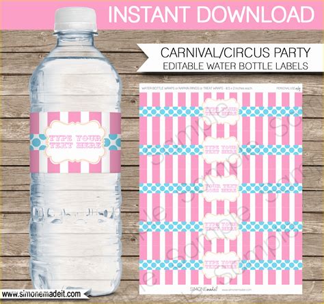 Printable Water Bottles Labels
