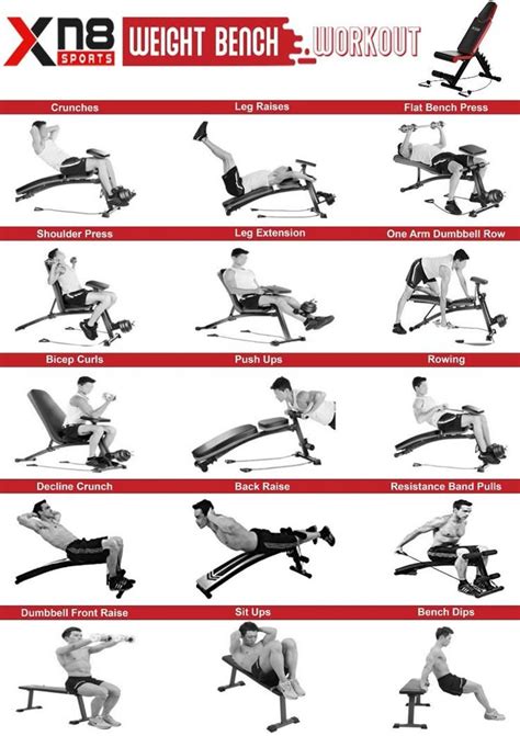 Printable Weight Bench Exercise Chart