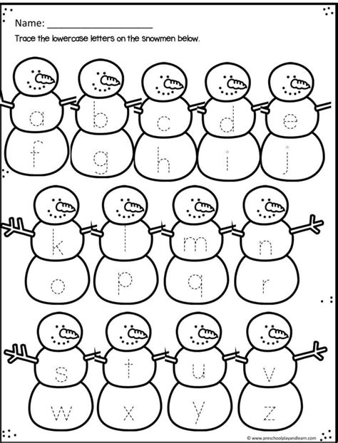 Printable Winter Worksheets For Kindergarten