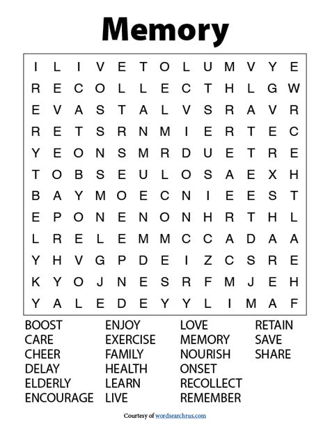 Printable Word Puzzles For Seniors