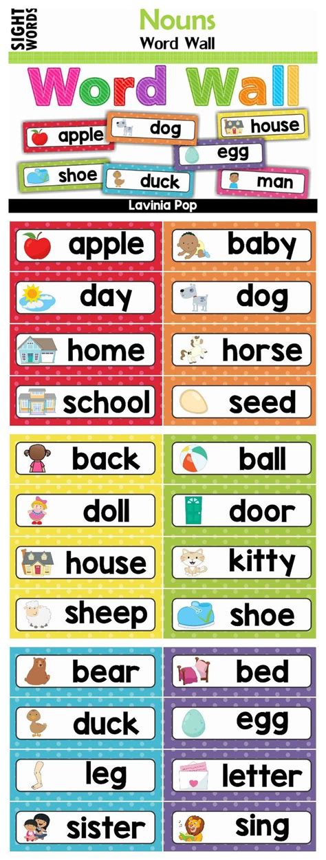 Printable Word Wall Words