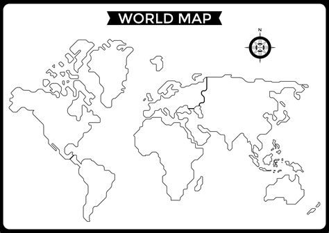 Printable World Outline Map