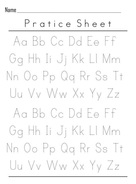 Printable Writing Handwriting Kindergarten Worksheets