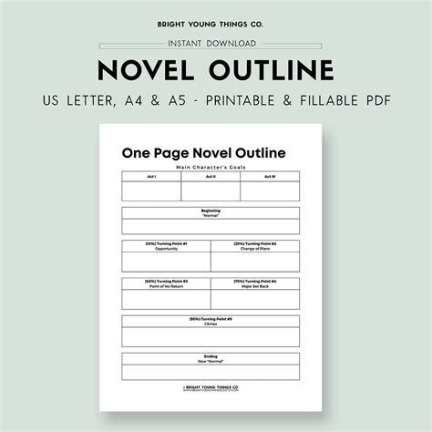 Printables To Fill In For How To Write A Novel