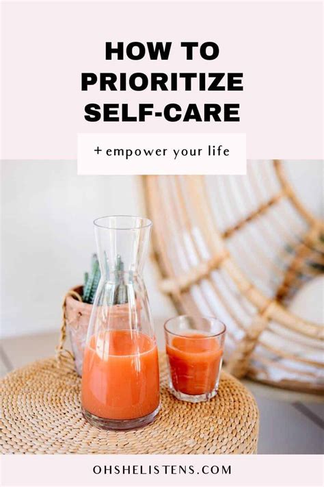 Prioritize self-care: