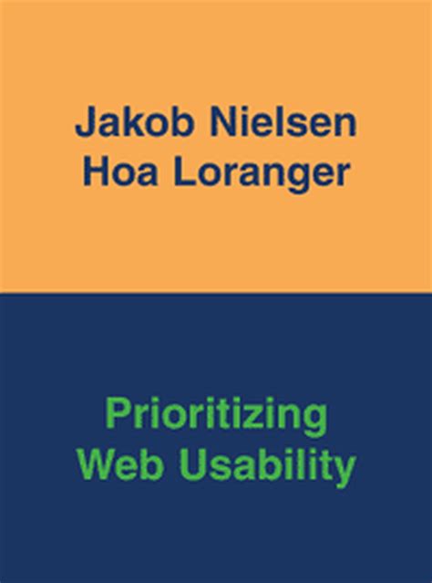 Prioritizing Web Usability PDF