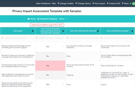 Privacy Impact Assessment Pia Template