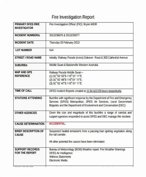 Private Investigator Report Template