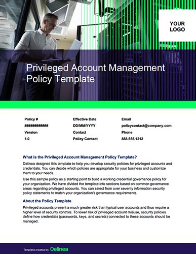 Privileged Access Management Policy Template