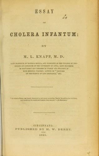 Prize Essay on Cholera Infantum Doc