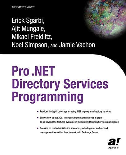 Pro .NET Directory Services Programming Kindle Editon