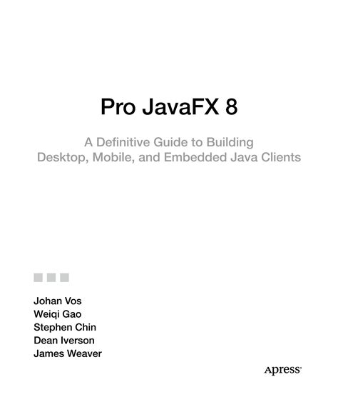 Pro JavaFX 2 Platform: A Definitive Guide to Script, Desktop, and Mobile RIA with Java Technology PDF