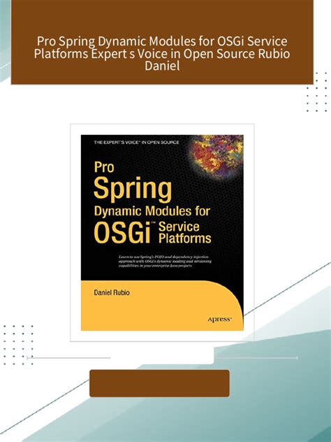 Pro Spring Dynamic Modules for OSGi Service Platforms Reader