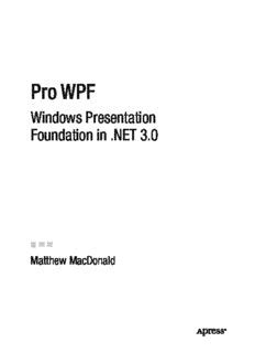 Pro WPF Windows Presentation Foundation in NET 30 Epub