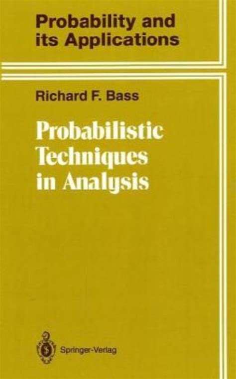 Probabilistic Techniques in Analysis PDF