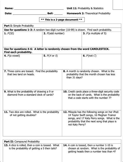 Probability Statistics Answers PDF